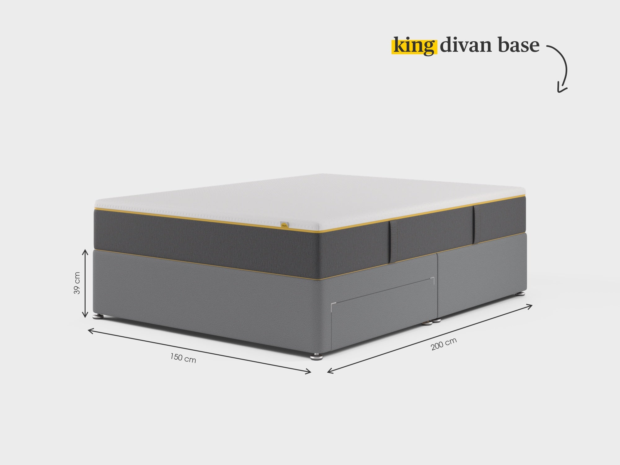 the 2 drawer divan base