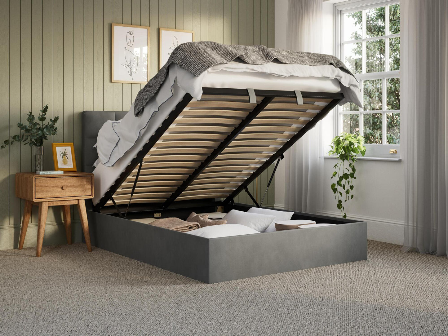 the silvia ottoman bed frame